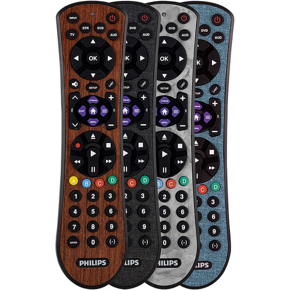 Philips 4-Device Universal Remote Control, Dark Walnut, SRP4320W/27