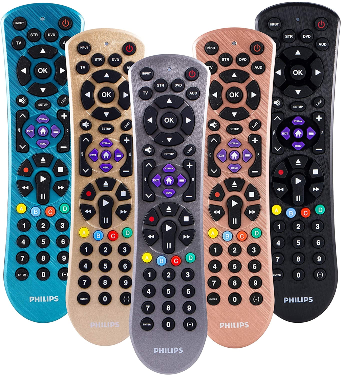 Philips 4Device Universal TV Remote Control in Brushed Graphite