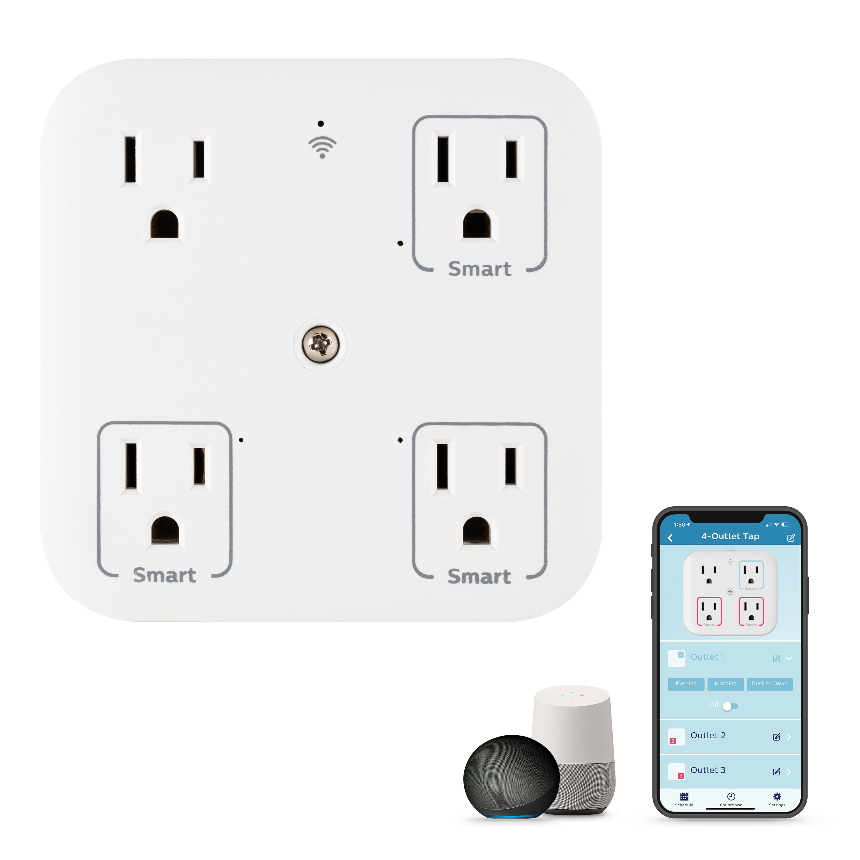 ECO4LIFE Wireless Wall Tap Smart Plug (4 Outlets 4 USB Ports) WTP110 - The  Home Depot