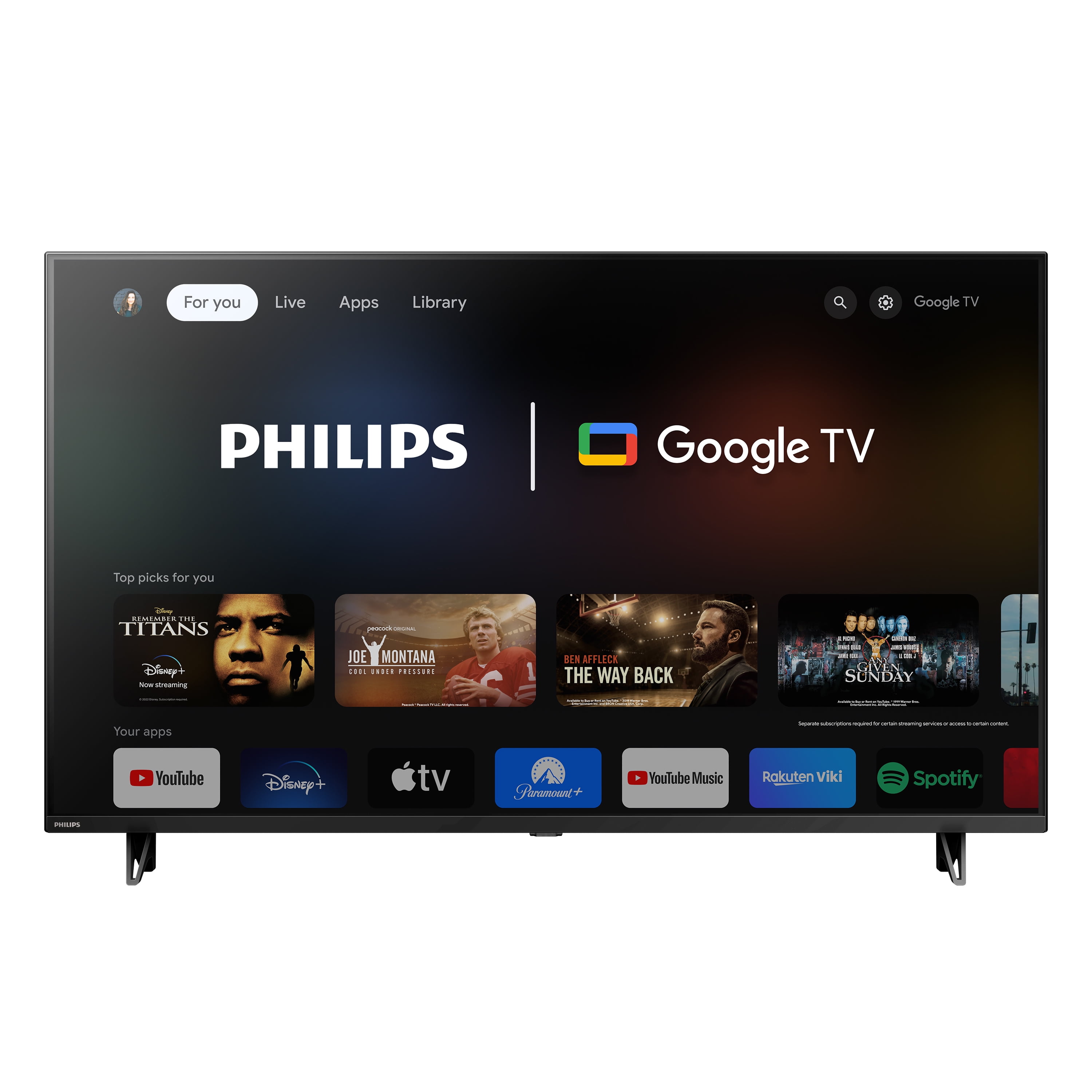 Philips 43 Class 4K Ultra HD (2160p) Google Smart LED TV (43pul7652/f7) (New)