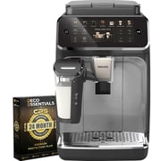 Philips 4400 Series Fully Automatic Espresso Machine Black Chrome EP4447/90 Bundle with Essentials Exclusive 2 Year CPS Enhanced Protection Pack