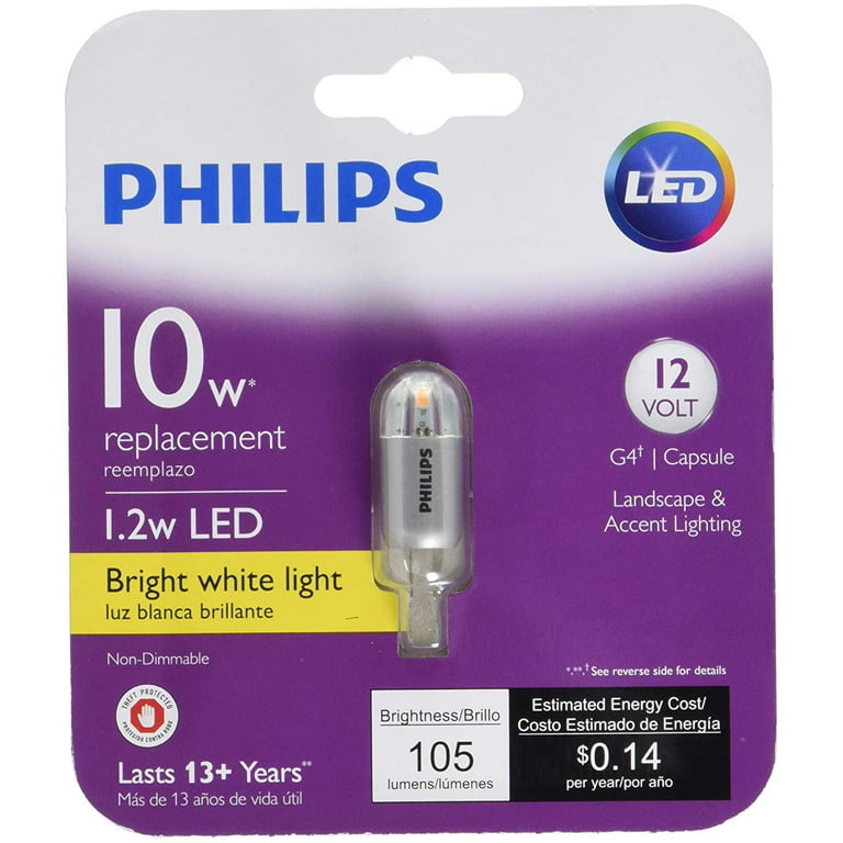 Philips 458497 10W Equivalent LED 12V Capsule Light Bulb 