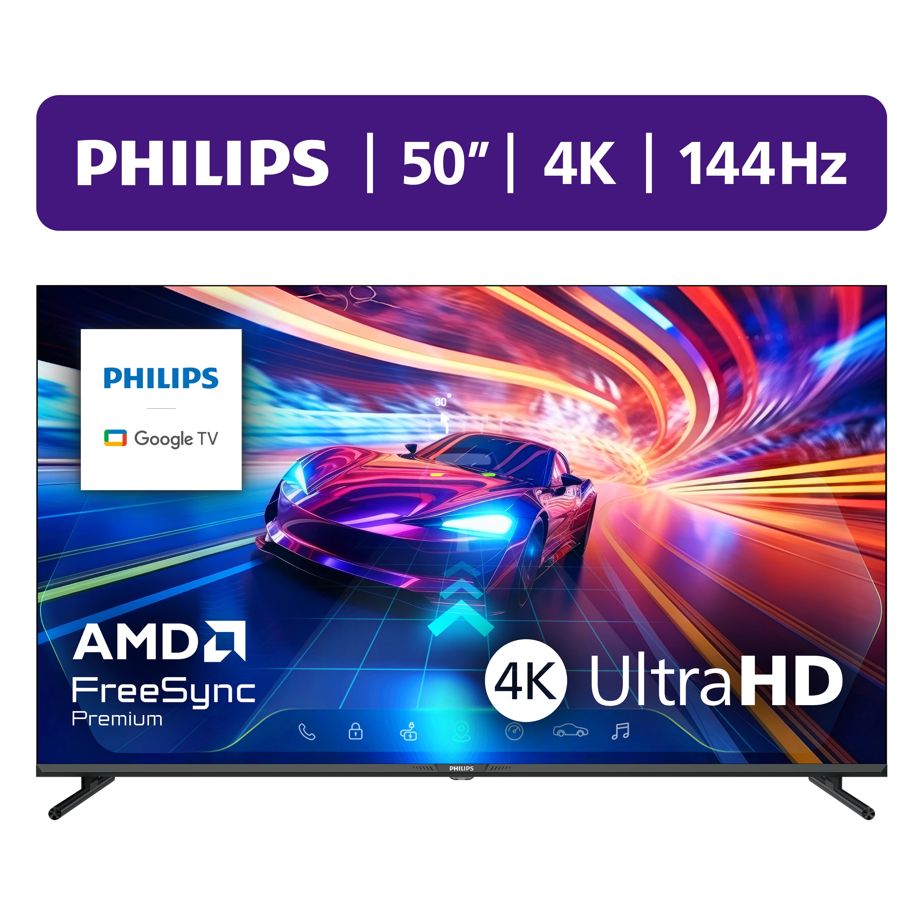 Philips 50 Class 144Hz 4K Ultra HD Gaming + Google Streaming Smart LED TV (50PUG7674/F7) (New)