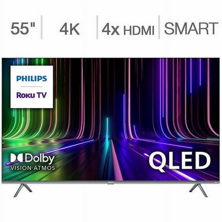 Philips 55" Class - 7900 Series - 4K UHD QLED LCD TV SMART ROKU