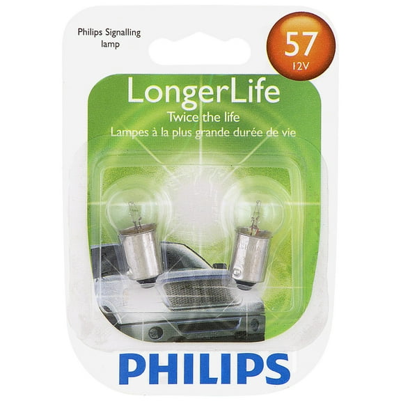 Philips 57Ll, Ba9S Glass Automotive Bulb 2 Pack