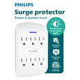 thumbnail image 1 of Philips 6-Outlet Surge Protector Tap, 900 Joules - SPP3461WA/37, 1 of 9