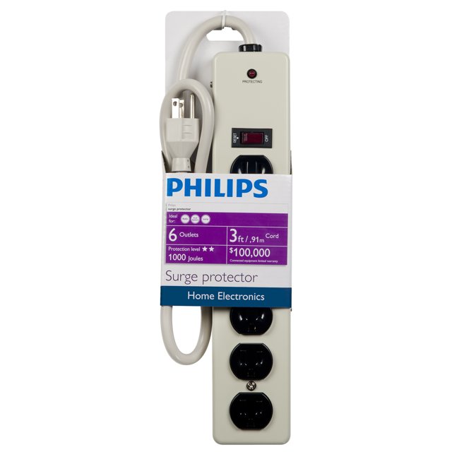 Philips 6Outlet Surge Protector