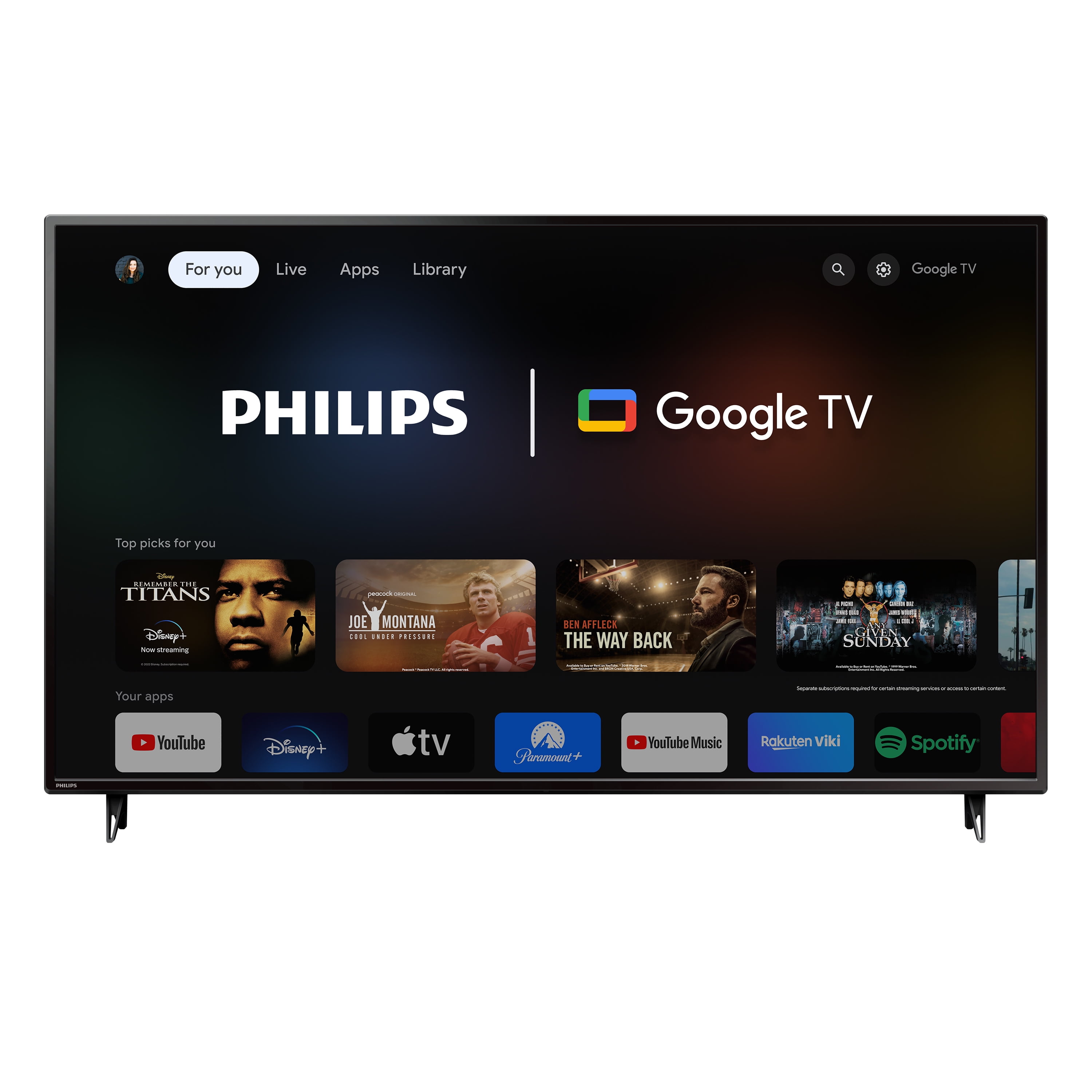 Smart Tv PHILIPS 65 LED UHD 4K con Android Tv y Ambilight