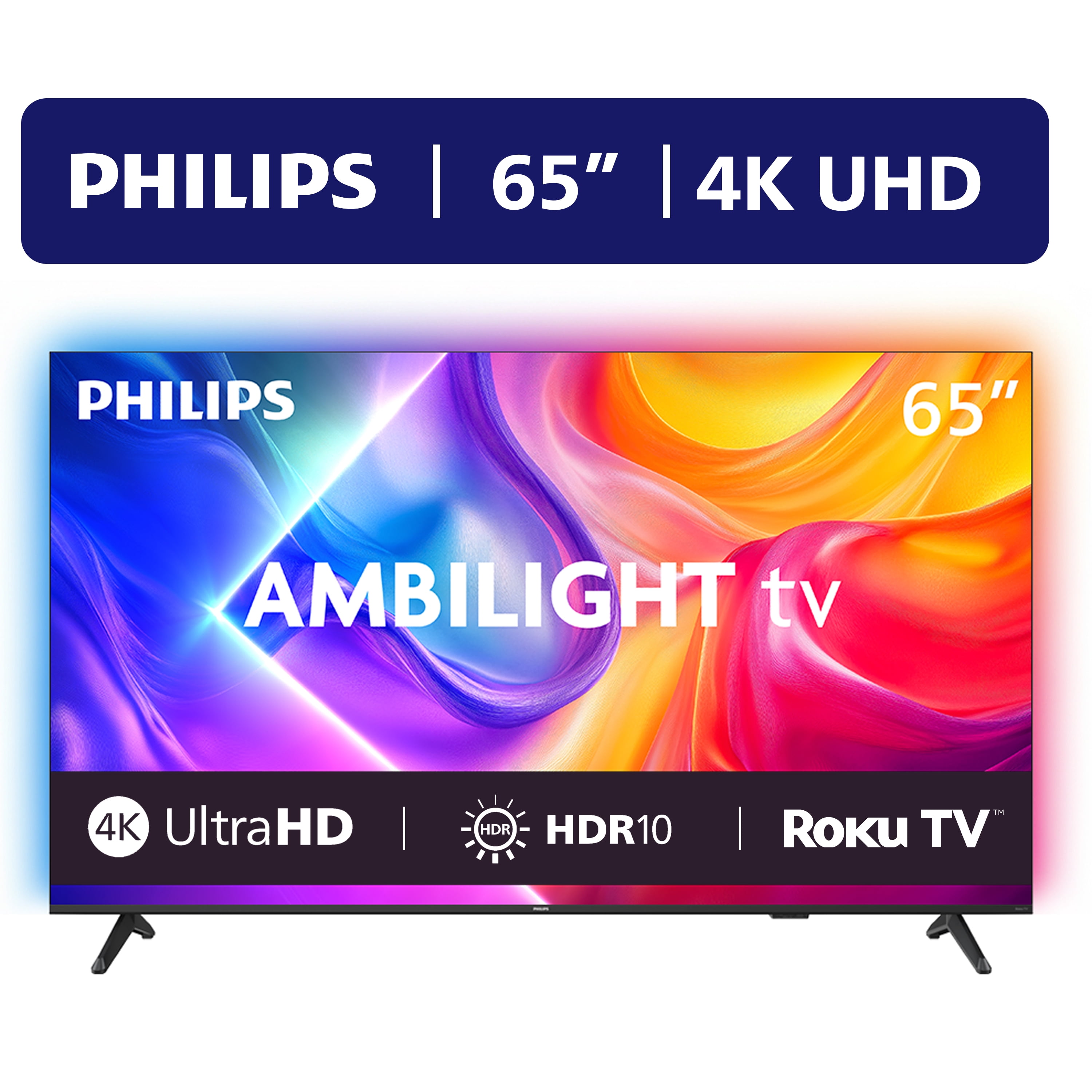 Philips 65" Class 4K UHD Ambilight Roku Smart TV - Thumbnail 2