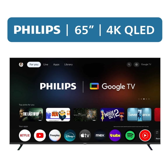 Philips 65" Class QLED 4K UHD (2160p) Google Smart TV (65PQL7456/F7)