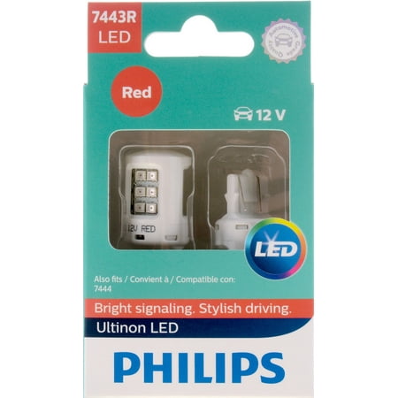 Philips 7443RLED Red LED 6000K Automotive Bulb