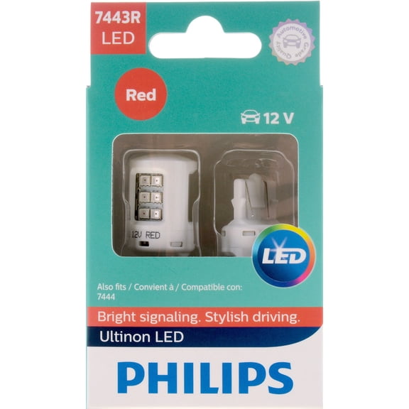 Philips 7443RLED Red LED 6000K Automotive Bulb