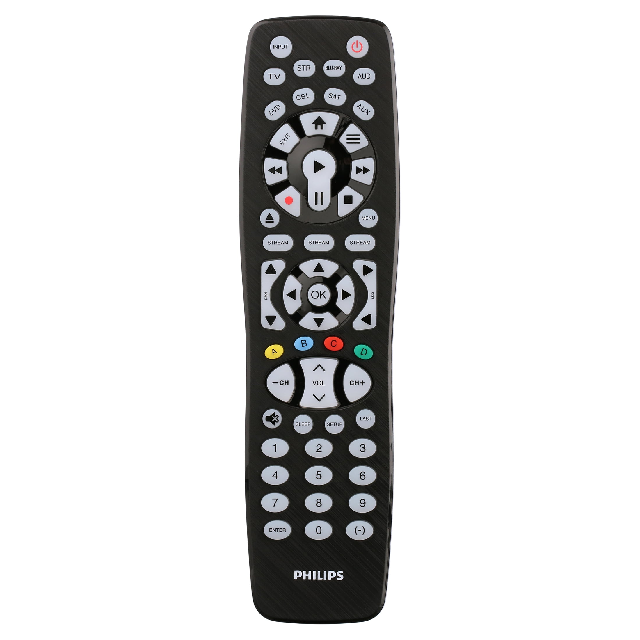 Philips 8 Device Elite Plus Backlit Universal Remote Control - Brushed Black