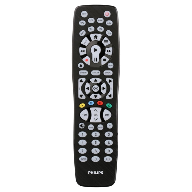 Backlit Universal Remote Control Philips 8 Device Elite Plus Backlit Universal Remote Control - Brushed ...