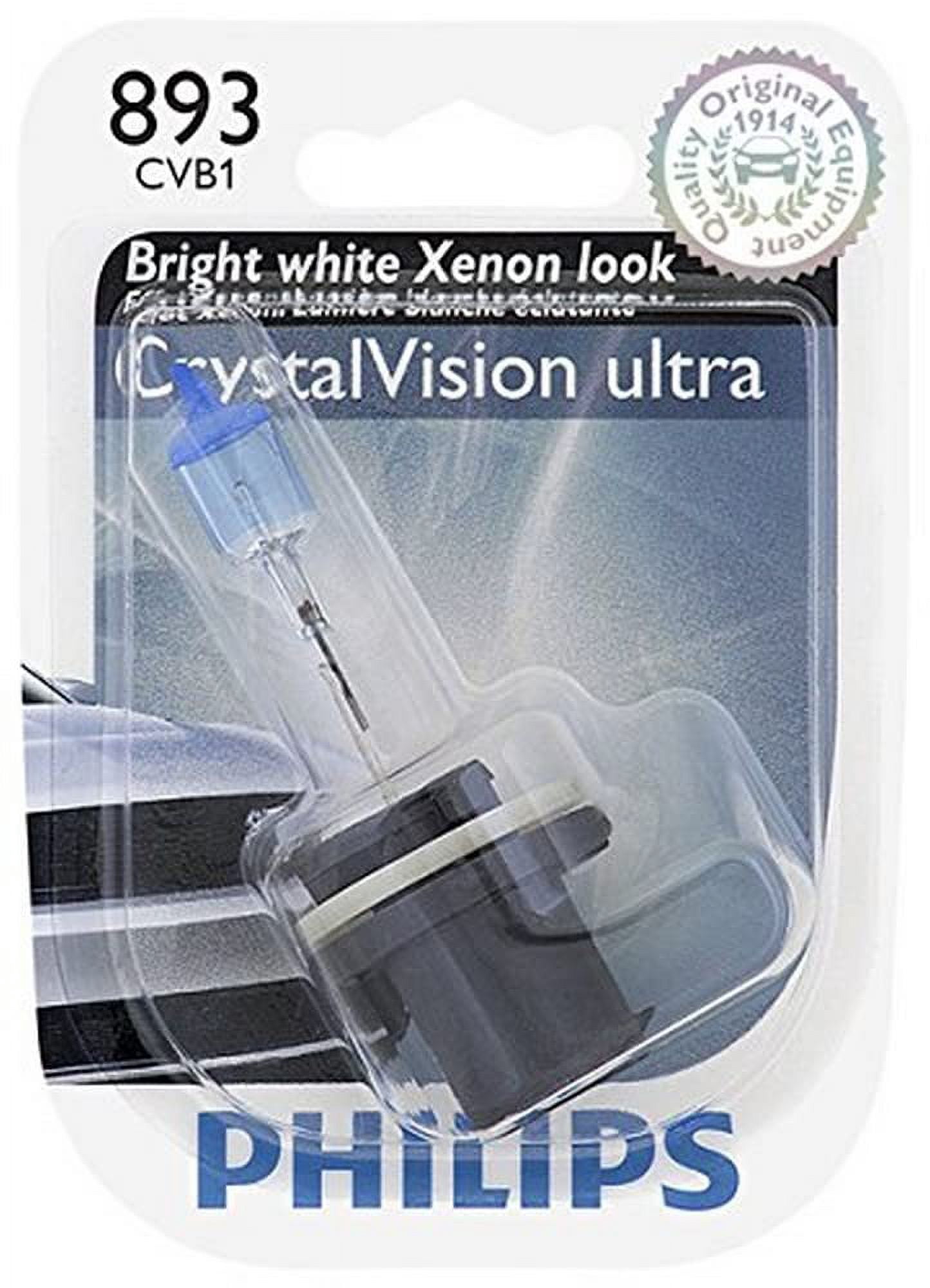 Philips 893 CrystalVision ultra Bright White Fog Bulb, 1 Pack C17 ...