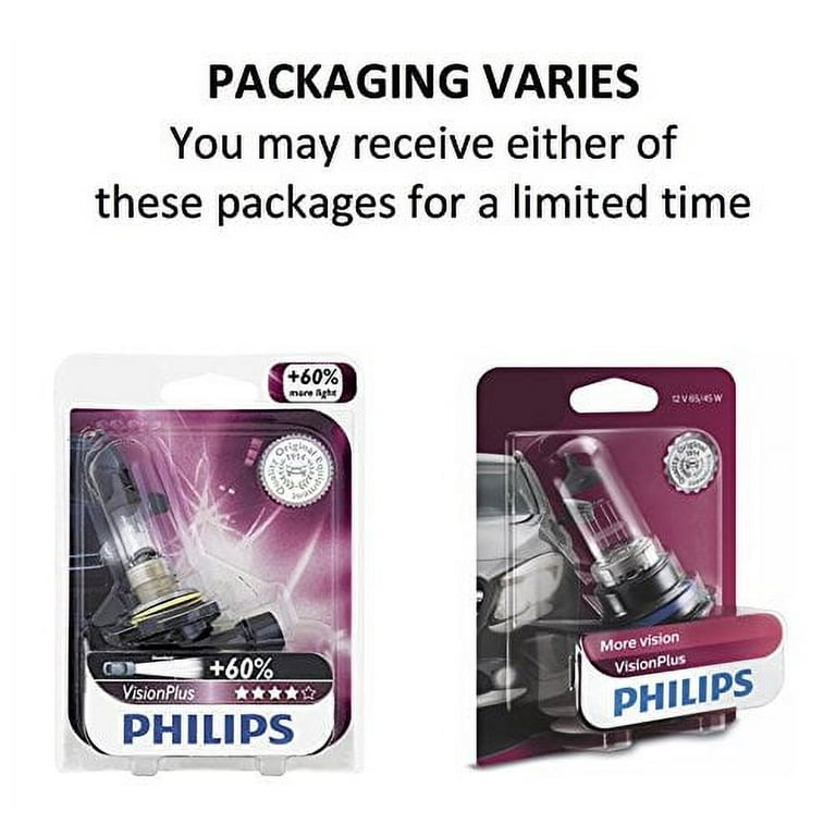 Philips 9003 VisionPlus Upgrade Headlight Bulb with up to 60% More