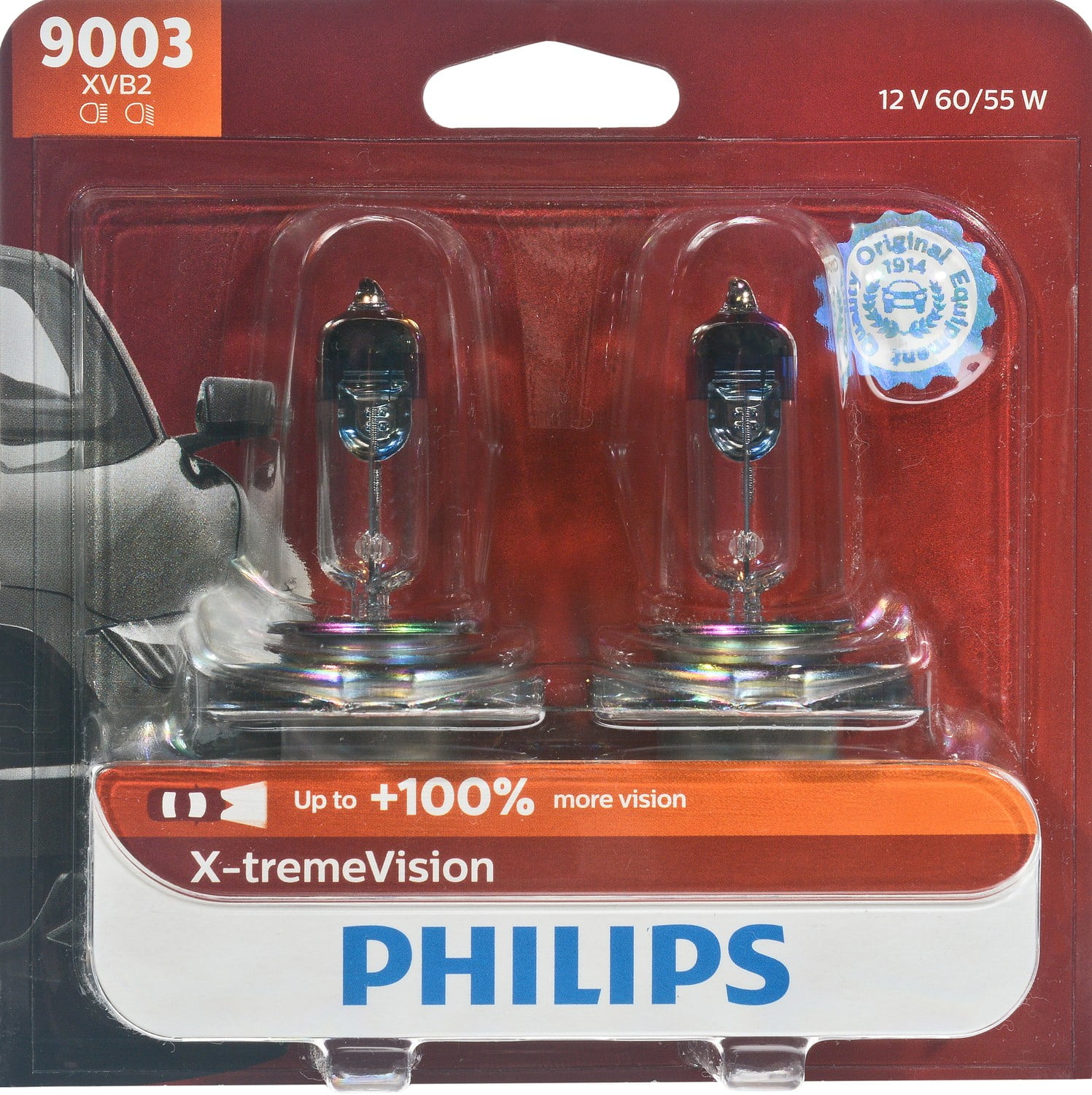 Philips H7 X-tremeVision Upgrade Headlight Bulb with up to 100% More  Vision, 1 Pack