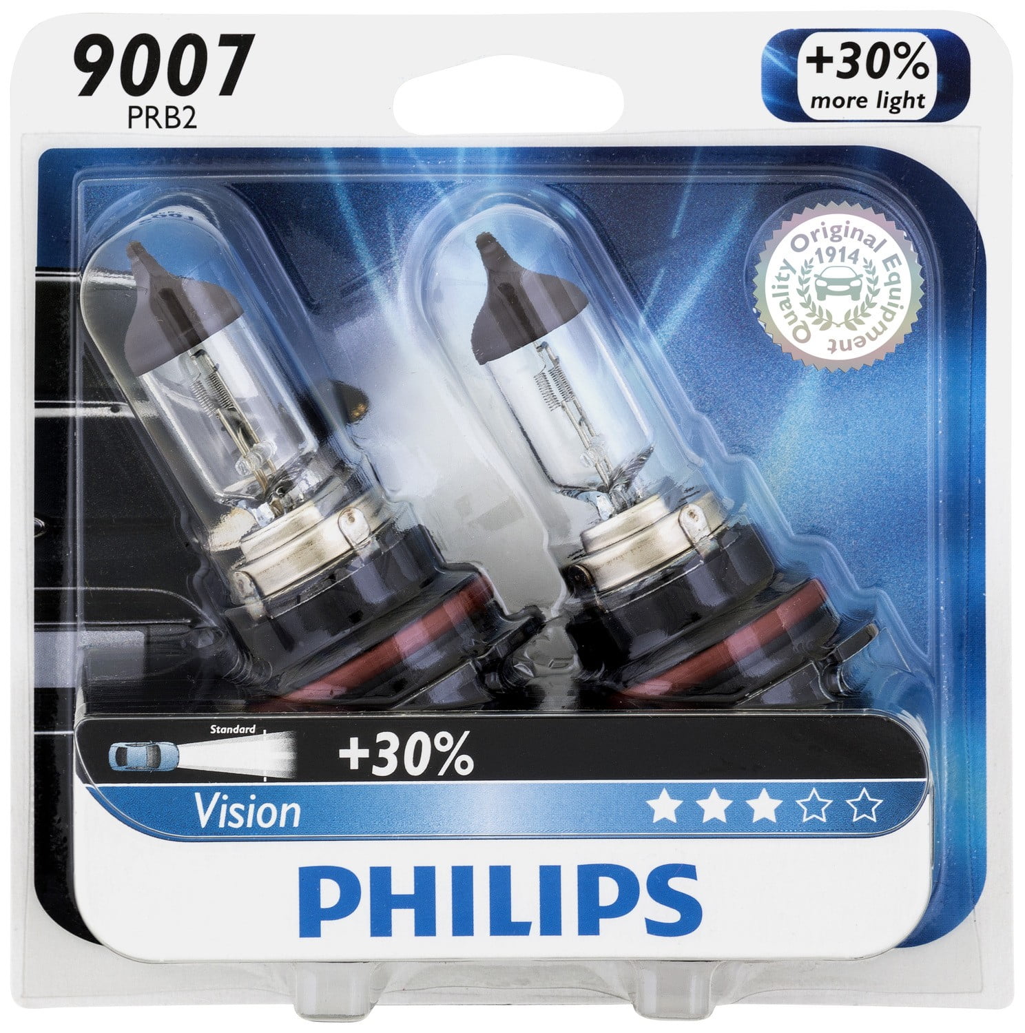 Philips 9007, HB2, H4 CrystalVision Ultra High and Low Beam Headlight, 9007CVB2