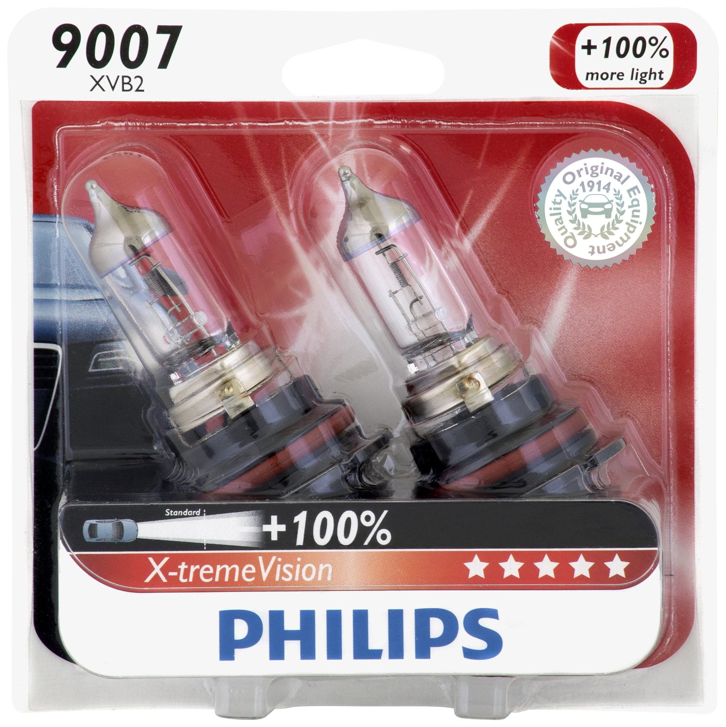  Philips H7 X-tremeVision Upgrade Headlight Bulb (Pack of 2) :  Automotive