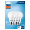 thumbnail image 1 of Philips A19 E26 (Medium) LED Bulb Soft White 40 Watt Equivalence 4 pk, 1 of 4
