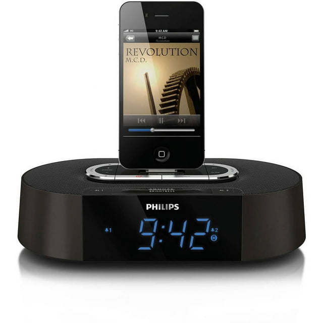 Philips AJ7030DG/37 Alarm Clock Radio 30-Pin Speaker Dock for Apple iPod/iPhone