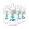 Philips AVENT Anti-Colic Baby Bottles with AirFree Vent, 4oz, 4pk, Clear, SCY701/04