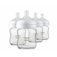 thumbnail image 1 of Philips AVENT Glass Natural Baby Bottle with Natural Response Nipple, Clear, 4oz, 4pk, 1 of 3