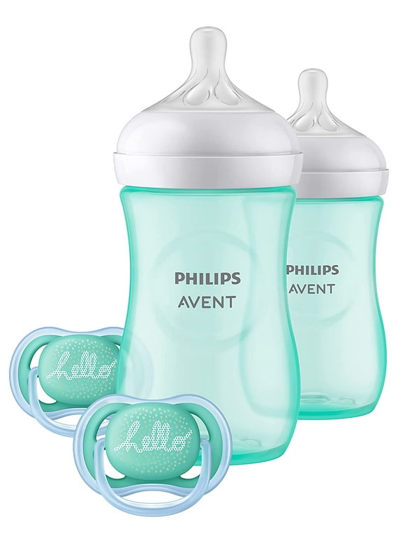 Philips AVENT Natural Baby Bottle with Natural Response Nipple, Teal Baby Gift Set, SCD