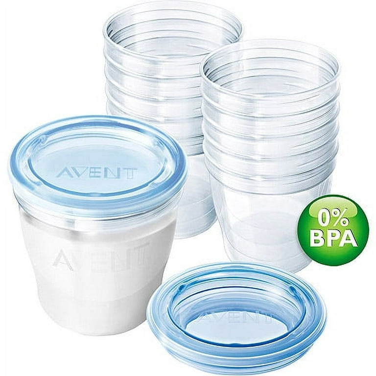 Philips Avent Breast Milk Storage Cups And Lids, 6 Oz. (10-Count)