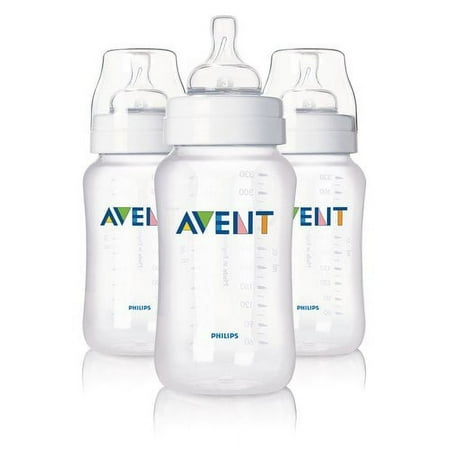 Philips AVENT SCF686/37 BPA Free Classic 11 Ounce Polypropylene Bottles, 3-Pack
