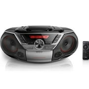 Philips AZ700T Boombox with CD, FM Radio, Bass Boost & Handy Remote, Silver