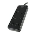 thumbnail image 1 of Philips Adapt 6-Outlet Surge Protector Power Strip, 8ft Braided Cord, Black, 1 of 10