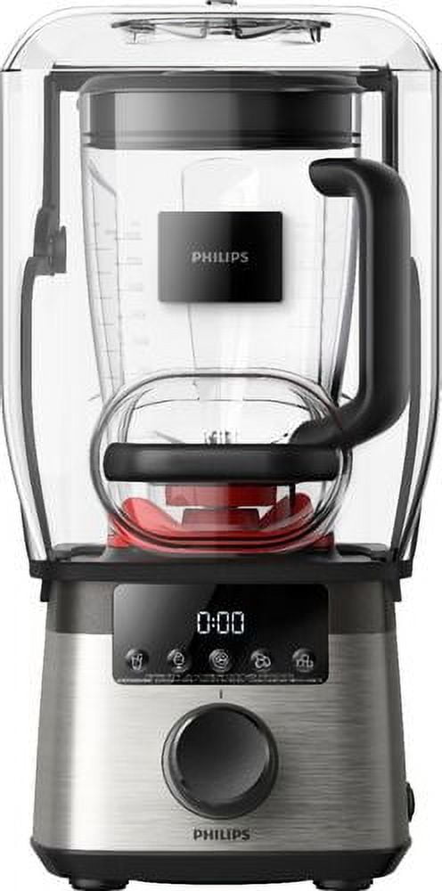 Philips Avance Collection HR3868 Blender Stainless Steel Black 2.1qt 1.8kW High Power Low Noise Easy Clean Walmart