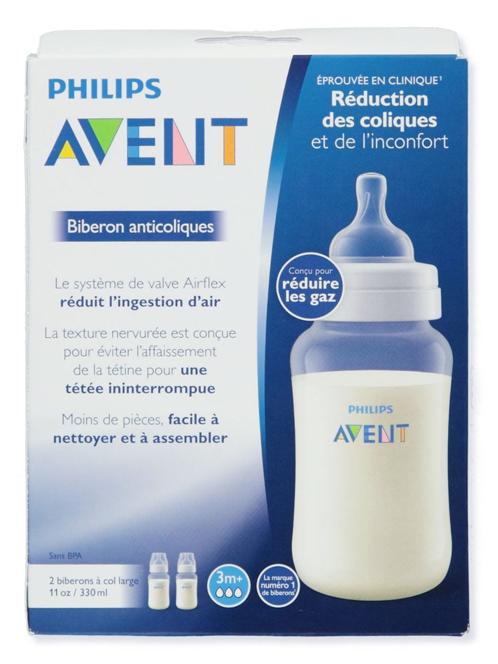 Philips Avent Biberón Classic+ 11oz/330ml Translúcido two pack SCF566/27