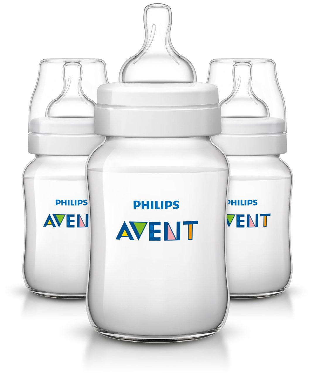 Philips Avent Anti-Colic BPA-Free Baby Bottles - 9oz, Clear, 3 ct - image 1 of 9