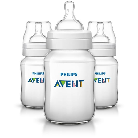 Philips Avent Anti-Colic BPA-Free Baby Bottles - 9oz, Clear, 3 ct