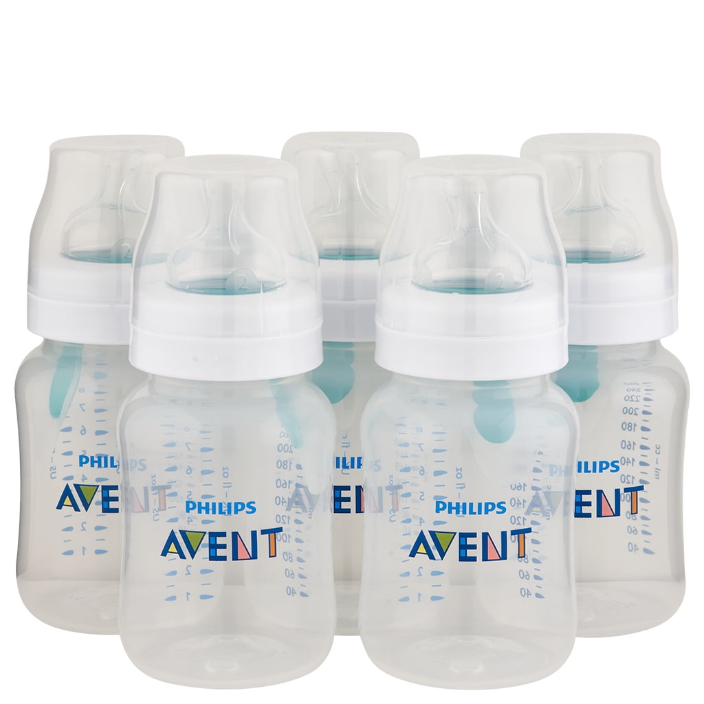 Philips Avent AntiColic Baby Bottle With AirFree Vent Clear 5 Ct 9 oz