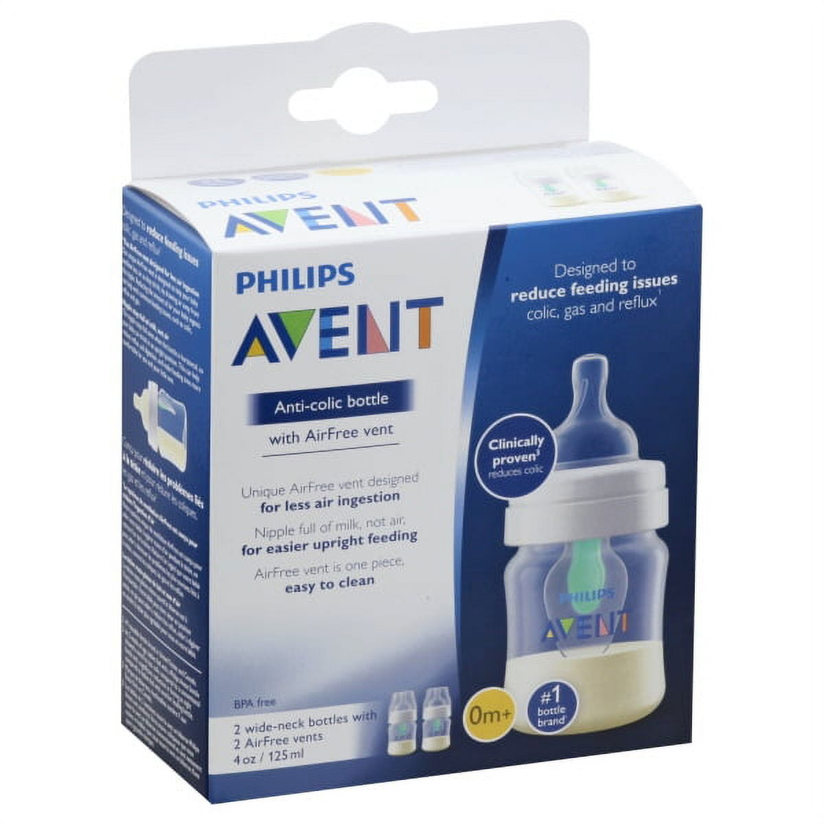Philips Avent Anti Colic Baby Bottle With AirFree Vent 4oz 2pk SCF400 philips-avent-anti-colic-baby-bottle-with-airfree-vent-4oz-2pk-scf400