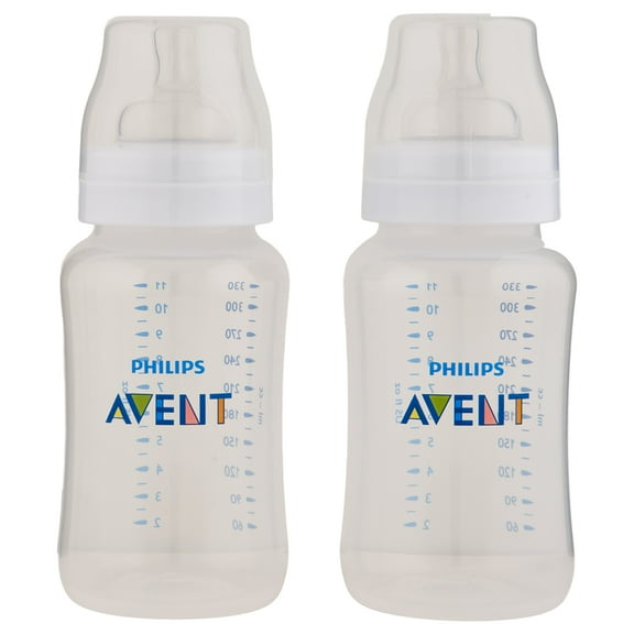 Philips Avent Anti-Colic Baby Bottles Clear 11 oz 2 Ct