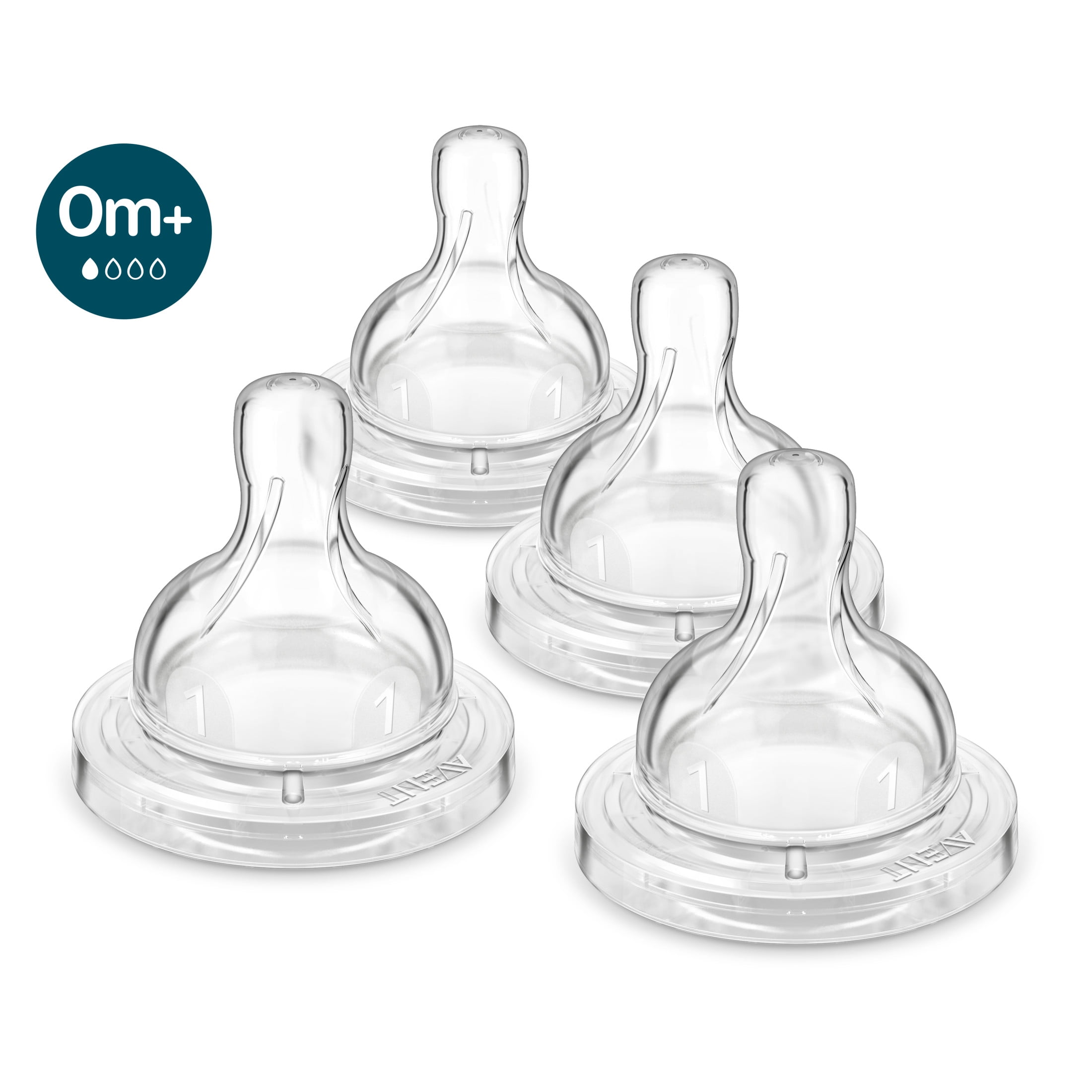 Philips Avent Anti-colic Baby Bottle Flow 1 Nipple, 4pk, SCY761/04