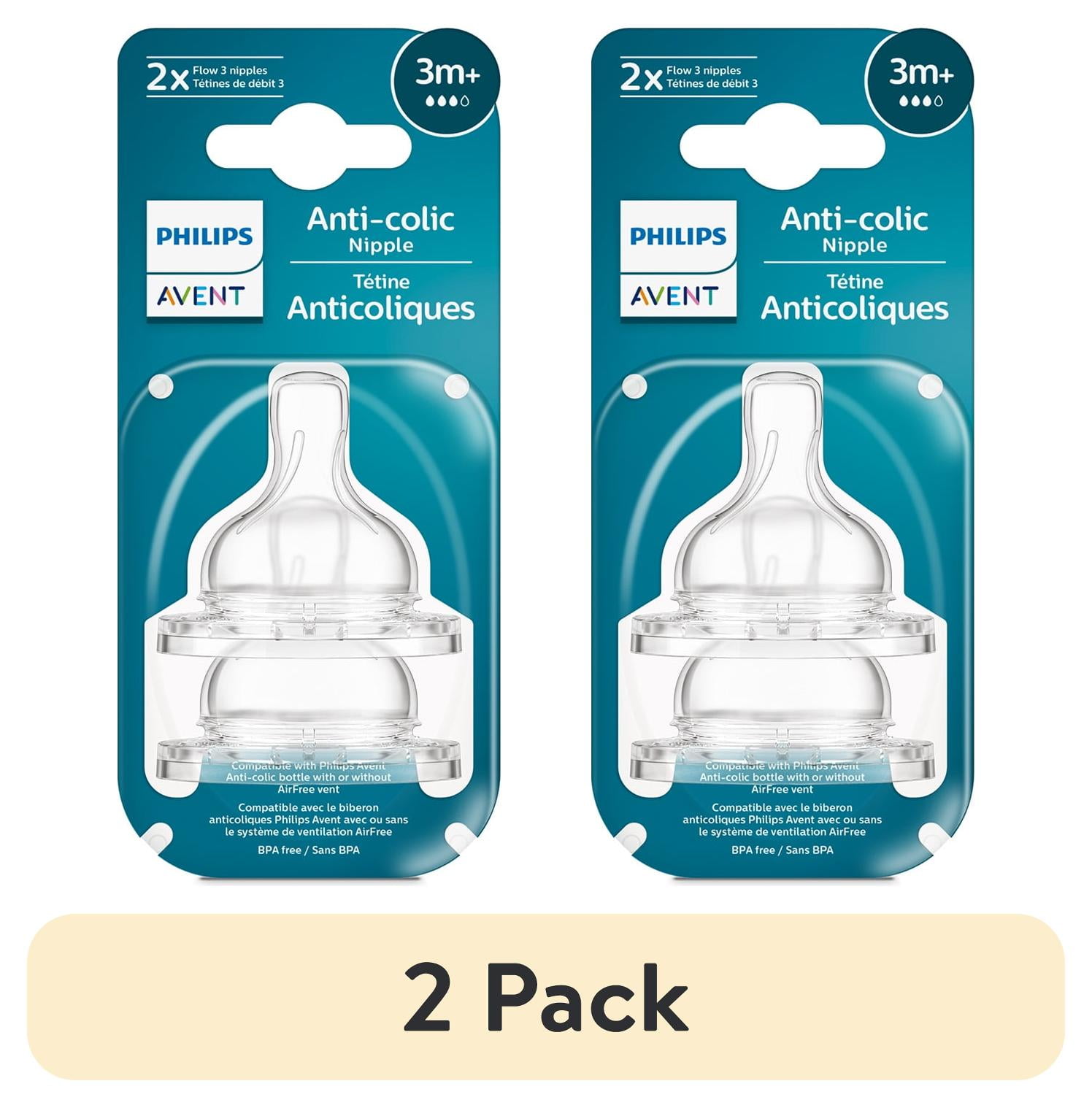 Avent Anti-Colic Nipple 2pk - Thick Feed 6m+ ( Y cut ) main image 0