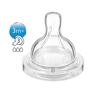 Medela Wide Base Bottle Nipple, Slow Flow, BPA Free Silicone, 87133, 3 Pack