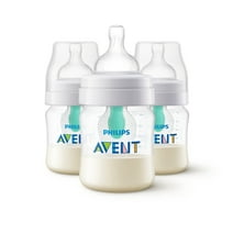 Philips Avent Anti-colic Baby Bottle with AirFree Vent, 4oz, 3pk, Clear, SCY701/93