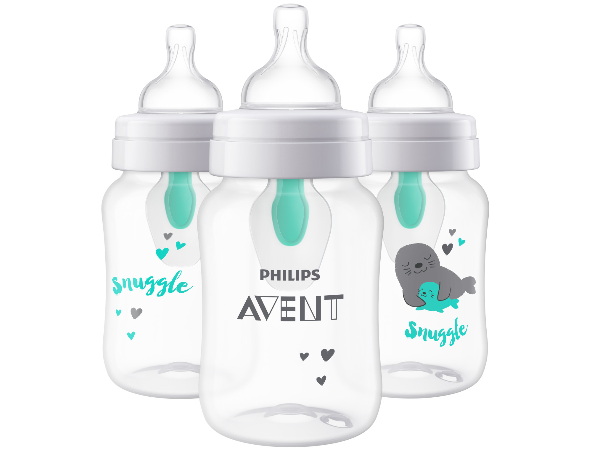 Philips Avent Anti-colic Baby Bottle with AirFree Vent with Seal Design, 9oz, 3pk, SCF408/34 - image 1 of 6