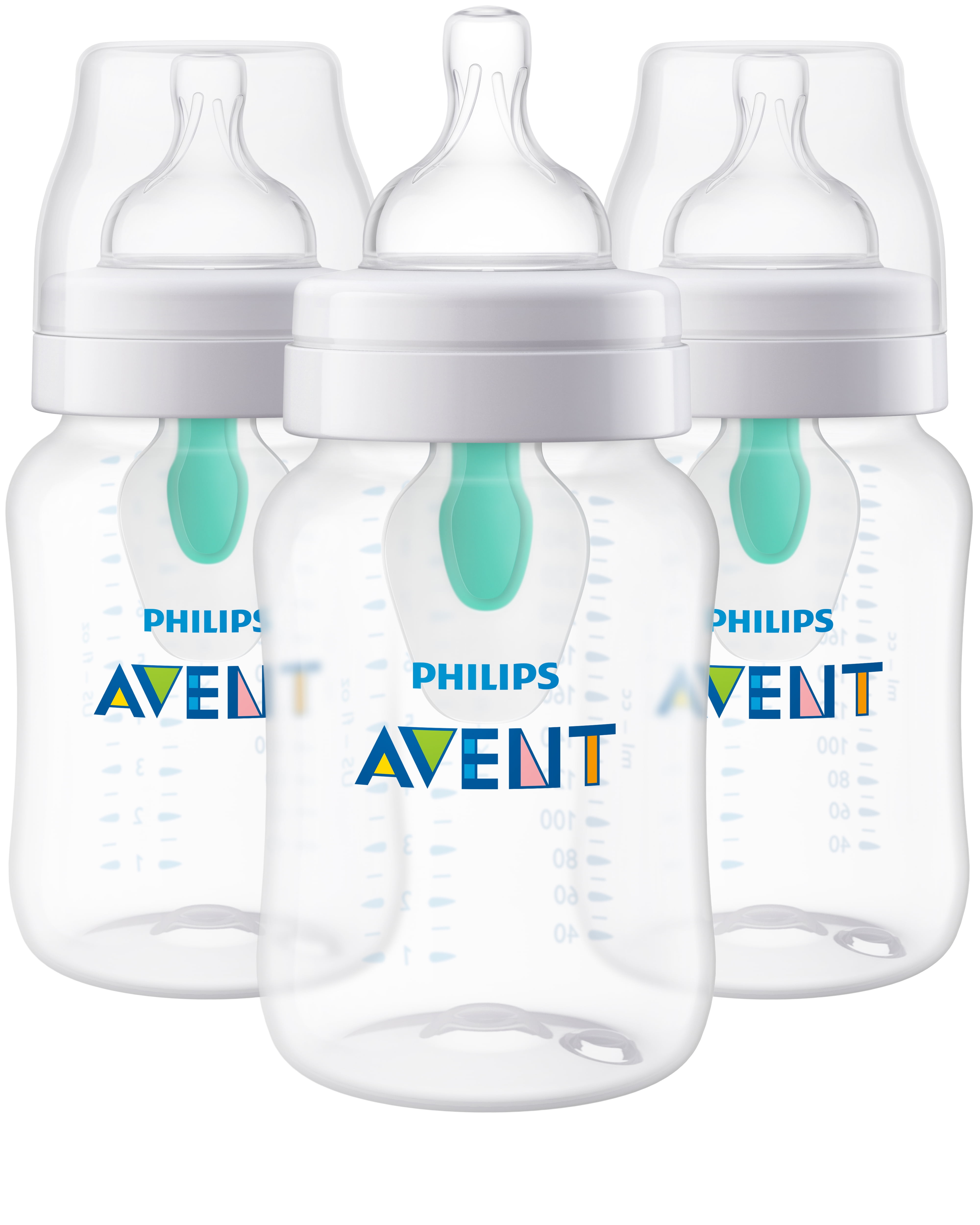 Philips Avent Anti-colic Bottle With AirFree Vent, 9oz, 3pk, Clear ...