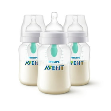 Philips Avent Anti-colic Bottle with AirFree Vent, 1m+, 9oz, Clear, 3pk, SCY703/03