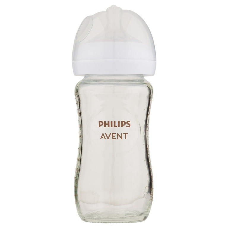 Philips Avent Natural Glass Baby Bottle, Clear, 8 oz