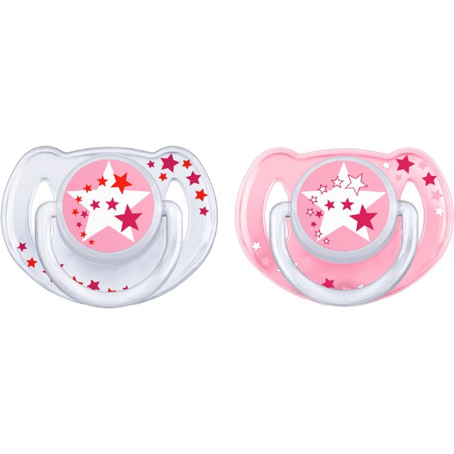 Philips Avent Glow in the Dark Orthodontic Pacifier, 618 months, Pink