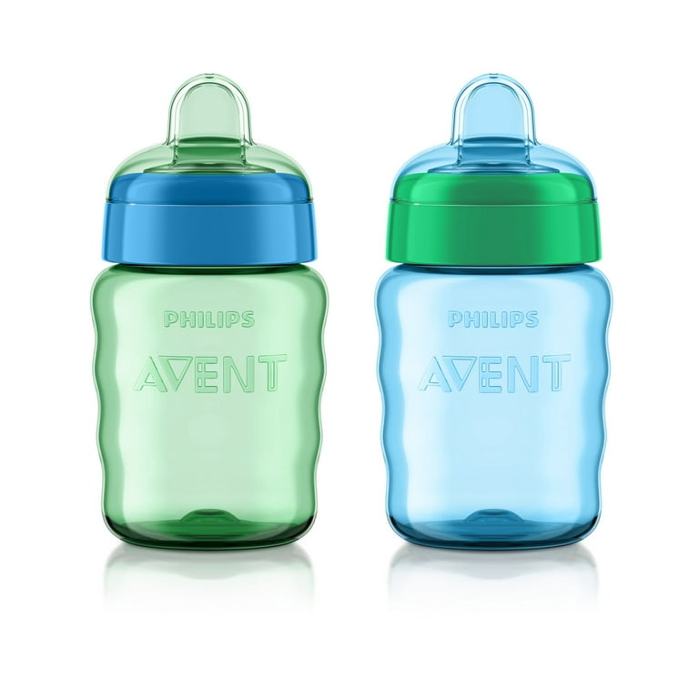 Bont Vuiligheid Geen Philips Avent My Easy Sippy Cup with Soft Spout and Spill-Proof Design,  Blue/Green, 9oz, 2pk, SCF553/25 - Walmart.com
