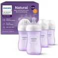 thumbnail image 1 of Philips Avent Natural Baby Bottle With Natural Response Nipple, Purple, 9oz 4pk, SCY903/34, 1 of 9